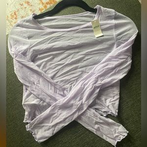 Aerie Smoothez Mesh layering top